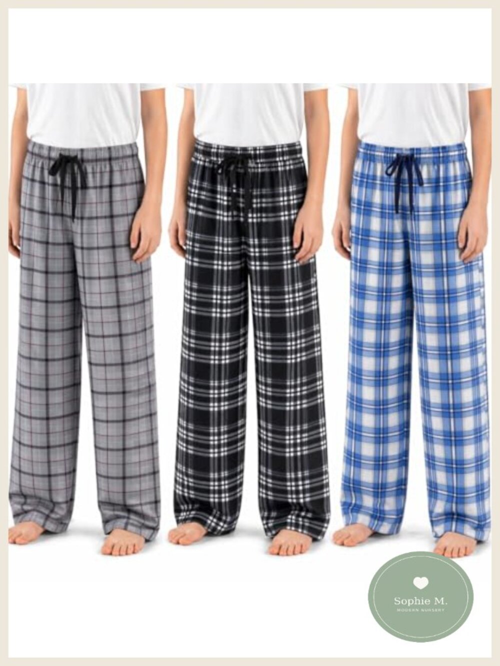 Boys 3-Pack Pajama Pants Jersey Knit PJ Bottoms Sleepwear